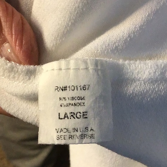 CHA CHA VENTE woman's blouse  sz L  white - Picture 6 of 7